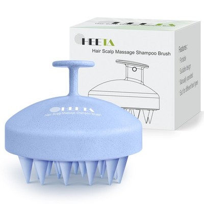 HEETA Scalp Scrubber Shampoo Brush, Massager Tool for Hair Growth, Blue 