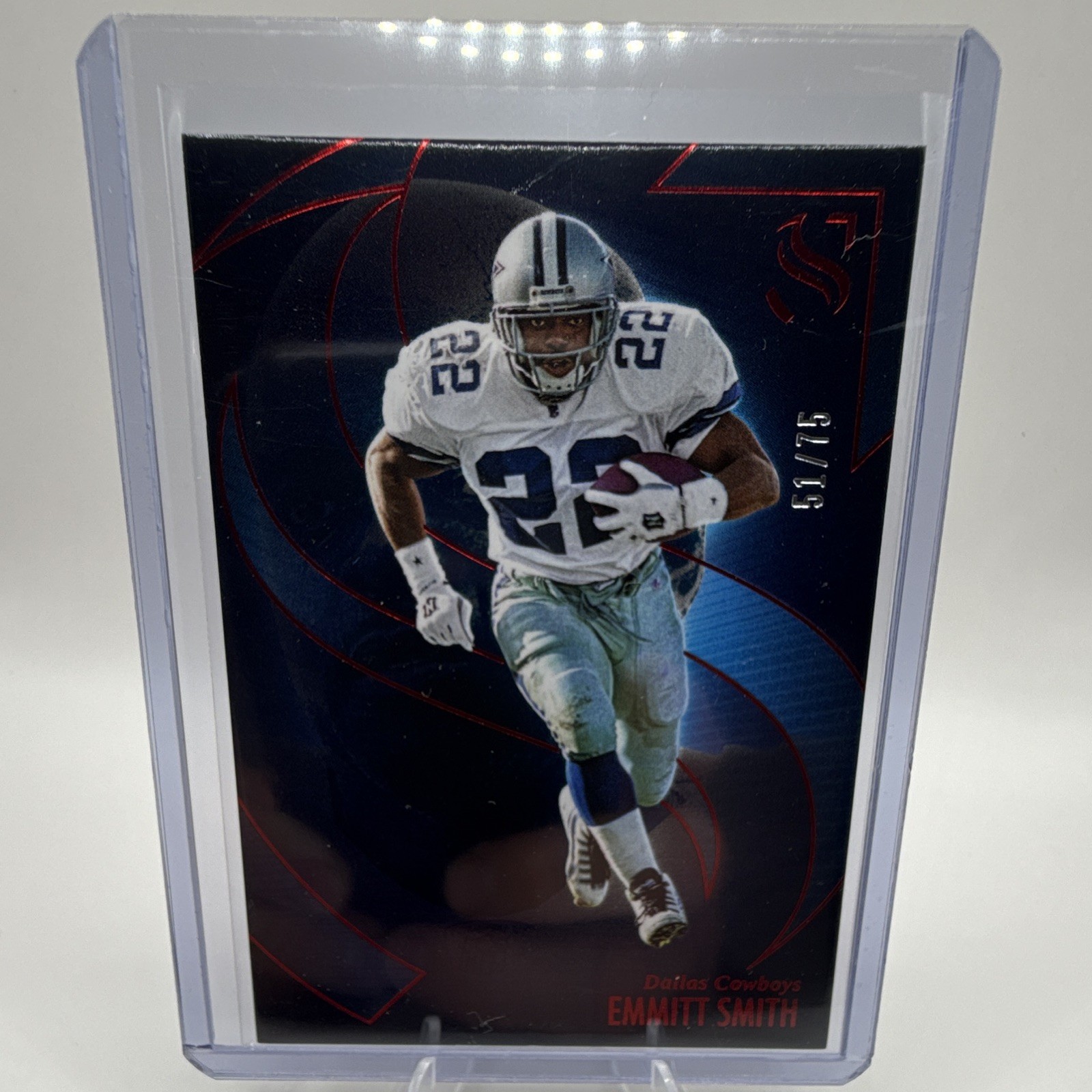 Panini 2025 Silhouette Emmitt Smith Dallas Cowboys #66 Red /75 Card