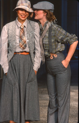ANNIE HALL MOVIE Style Pretty Women Fashion Shot 1978 OOAK 35mm Slide Kodachrome