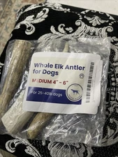 Premium Grade A Elk Antlers for Medium dogs – 3pcs, Whole Elk Antler Dog Chew