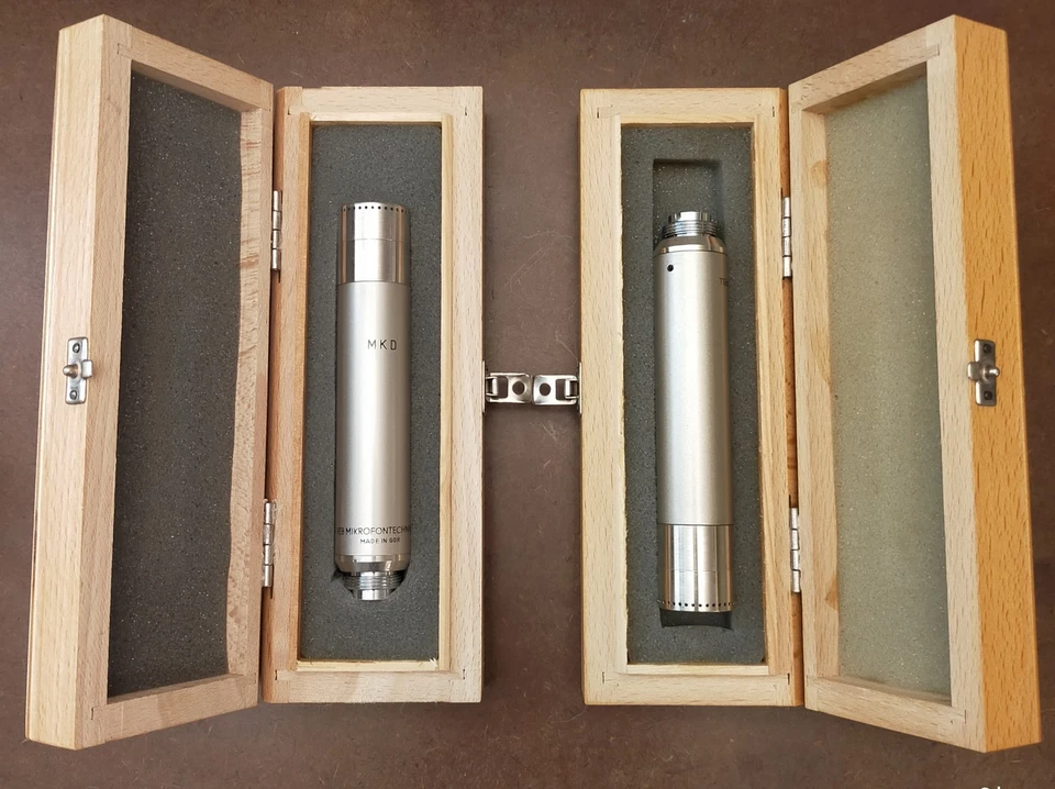 Microfoni vintage Neumann Gefell Microtech RFT MV 102 Capsule MK102+New PSU&Cavi - Imagen 3 de 4