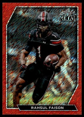 2026 Leaf Metal Red Shimmer Rahsul Faison 4/4 #172