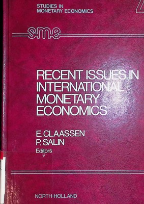Recent issues in international monetary economics: Third Paris-Dauphine Conferen