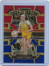 2024 Panini Select Red and Blue Prizm /399 Dearica Hamby WNBA #77 Sparks