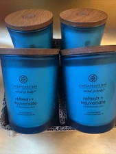 Chesapeake Bay ; Candle Mind & Body Medium Blue Jar Candle, Nourish + Renew 🌺