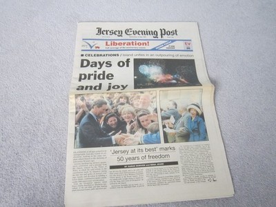 historical newspaper 50th anniver of Liberation,Jersey evening post ,10th may 95