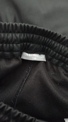 Leder Joggpants Lederhose 158 Mädchen Lässig Matt Kunstleder Schwarz Cargohose - Bild 4 von 7