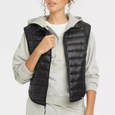 Joy Lab Black Puffer Vest Size XS/S
