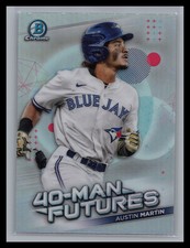 2021 Bowman Chrome #FMF-4 Austin Martin 40-Man Futures Toronto Blue Jays