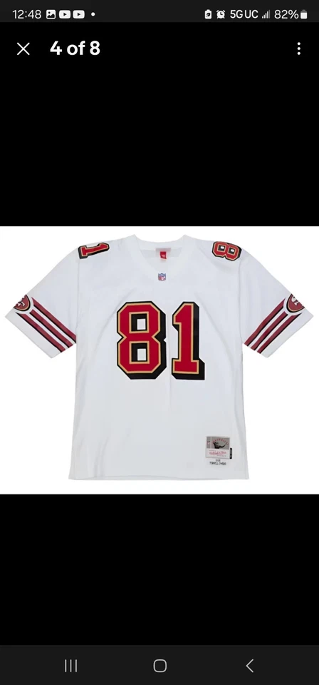 Camiseta deportiva Terrell Owens San Francisco 1996 49ERS MITCHELL & NESS Throwback LEGACY Foto 2 de 3