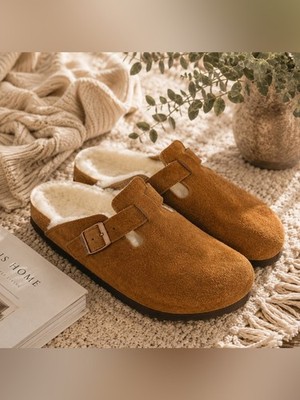 Birkenstock Boston Shearling Mink Suede Clogs EU 40 US Women s 9 Narrow Fit NIB