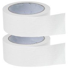 White Packing Tape 2 Rolls Writable Kraft Paper Packing Gummed Tapes Water Ac...
