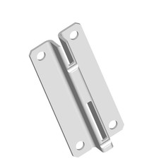 10005-00005= 2x Kurzschiene 1-reihig H70 mm weiß Classic 50 Element System Regal