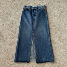 GAP Vintage Y2K Long Denim Maxi Skirt Size 6