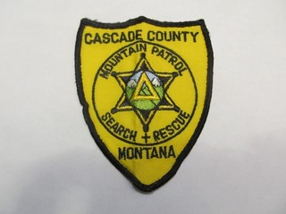 Montana Cascade Co Sheriff Mounted Patrol Search & Rescue Patch Old Cheese Cloth
