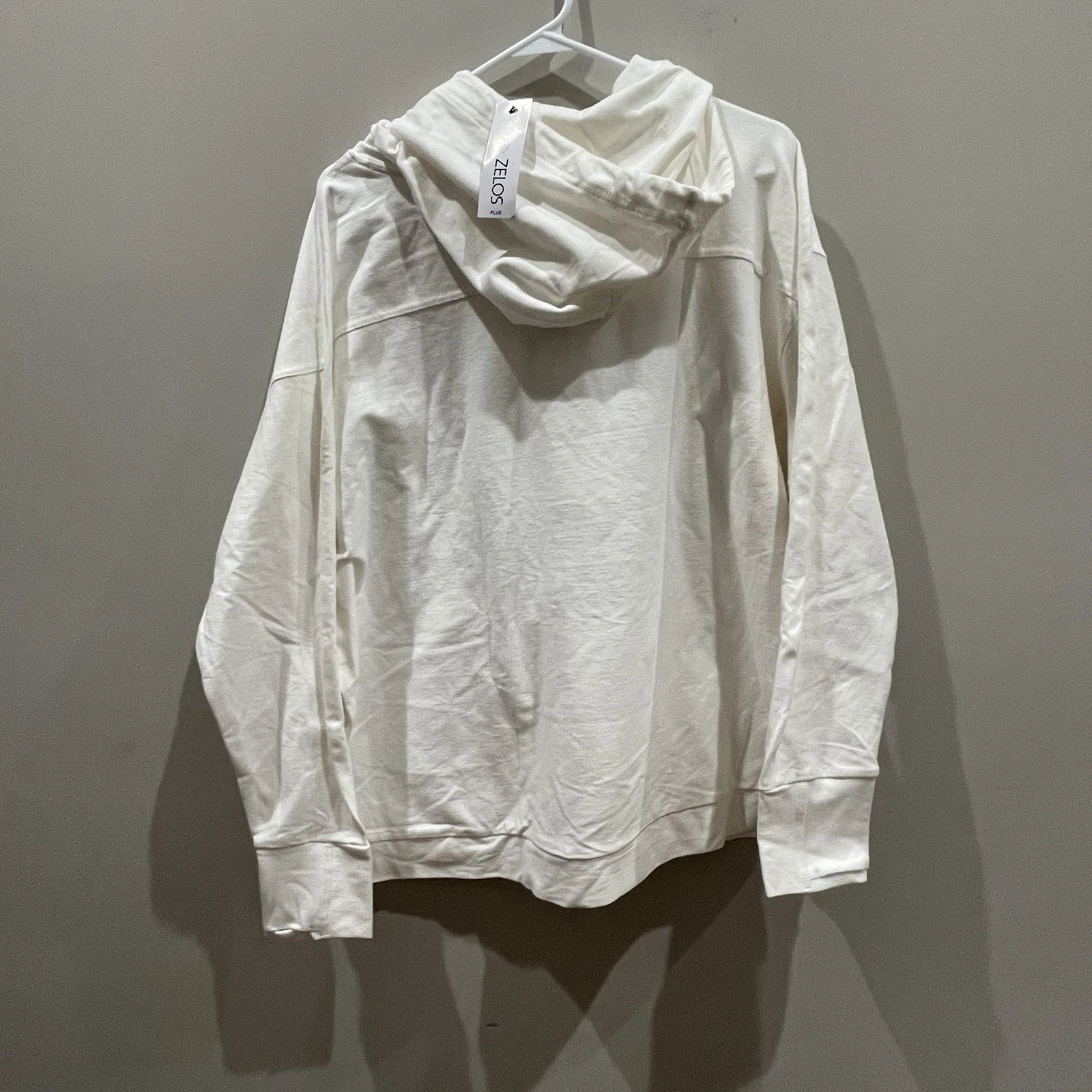 OFF WHITE FELPA LEGGERA THE LIMITED avorio felpa con cappuccio TAGLIA 2X più tasche NUOVA