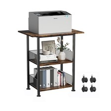 Printer Stand, 3-Tier Industrial Large Printer Table with Shelf, 23... Fast Ship