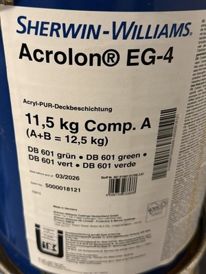 Sherwin-Williams Acrolon EG-4 DB 601 Grün 12,5 kg 2K PU-Deckbeschichtung