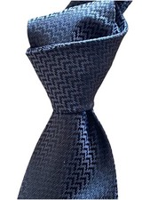  280 NWT TOM FORD Midnight Blue geometrics mens 3.75  woven silk neck Tie Italy