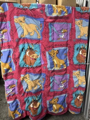 Vintage Disney The Lion King 90s Twin Comforter 52 X 76 *READ*