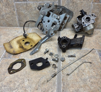#ad Honda GXV160 Parts Lot Carburetor Throttle Assembly Intake Manifold $19.99