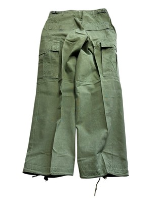 1960s Jungle Fatigue Pants OG 107 Poplin Vietnam 60s Small