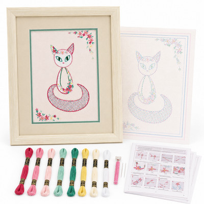 Cross Stitch Decorative Stitches Embroidery Kit Bestex Floss Preciosa Beads DIY