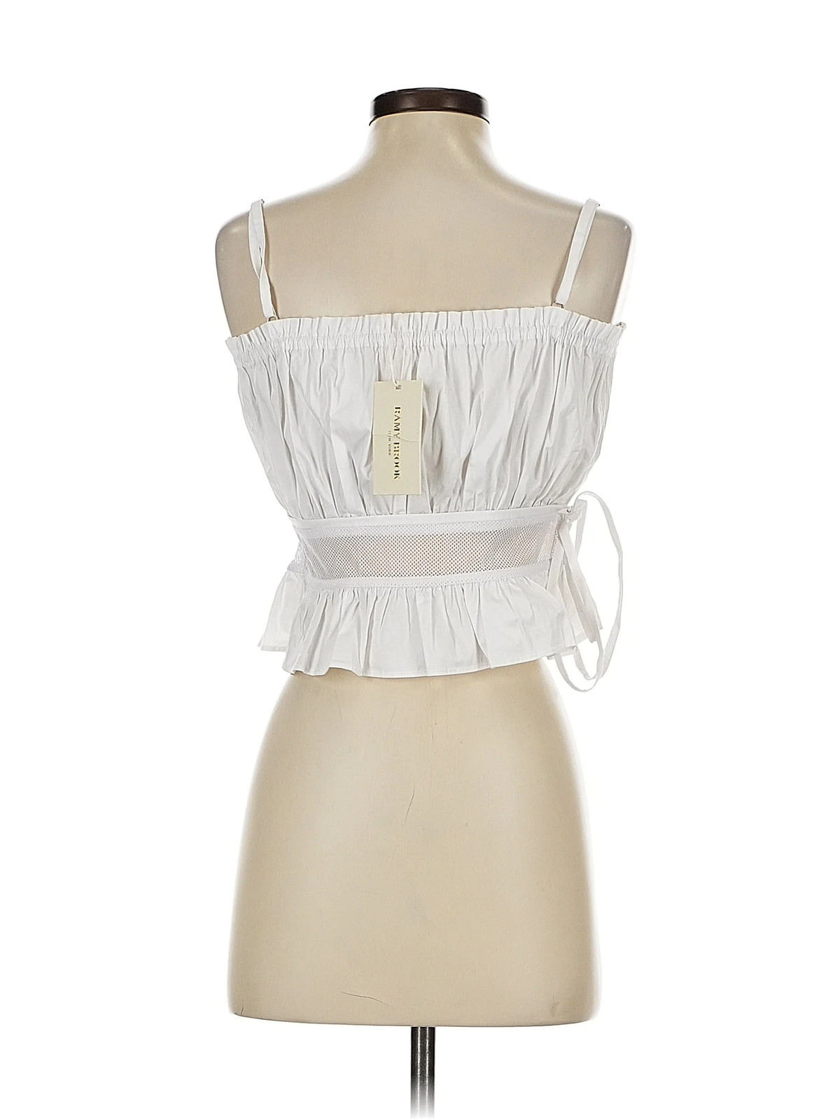 Ramy Brook Women White Sleeveless Blouse 6 thumbnail 2