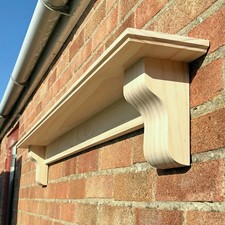 Pine Mantel Shelf with Corbels, 4 different sizes, ELEGANT COVED TYPE