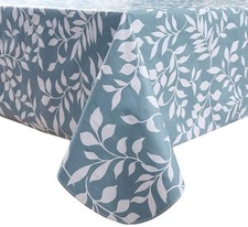 Vinyl Tablecloth with Flannel Backed Waterproof Oil-Proof PVC Table Cloth Wip...
