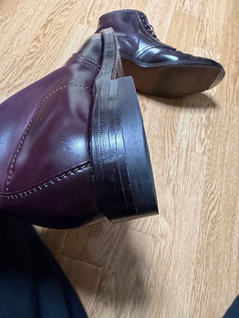 Alden Men 8.5US Burgundy Leather Work Boots High Cut image 6