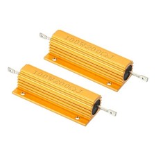 2Pcs 100W 200 Ohm Aluminum Shell Resistor Housing Resistor Wirewound Resistor