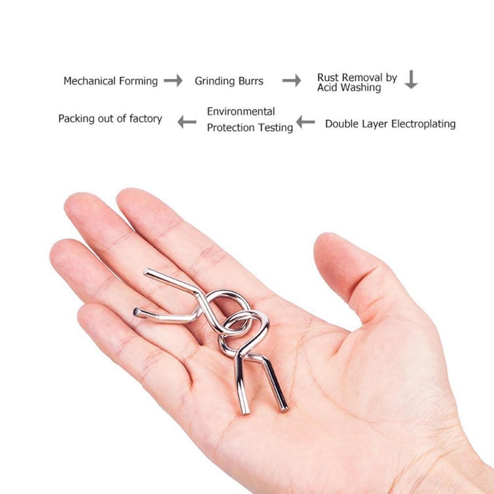 8PCS Metal Puzzle Wire IQ Mind Brain Teaser Toys IQ creative Educational Toys B