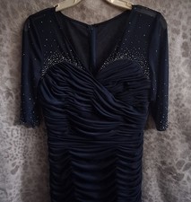 Alex Evenings  Asymmetrical Ilusion Mesh Sheath Gown Size: 8 