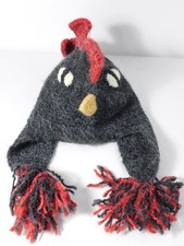 NEW 1980s Peruvian Rooster Hat 100 Virgin Acrylic Small Aviator Trapper Style