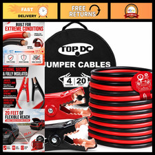 Heavy Duty 4 Gauge 20ft Jumper Cables For Car Suv Truck - Boost Start Power