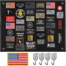 Tactical Patch Board 24" X 18"  Morale Patch Hanging Wall Panel Display Holde
