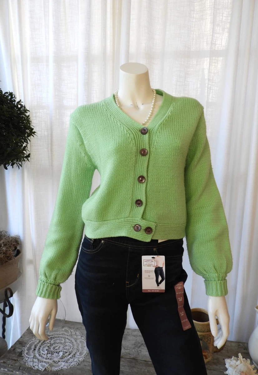 トップス 70s green Acryl knit made in USA Acrylic Green 1970s Vintage Sweaters for Women for sale | eBay