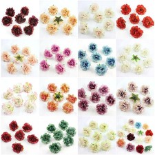 50 100 Carnation Artificial Silk Flower Head Party Wedding Bouquet Garland Decor