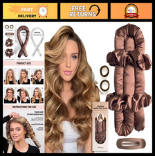 Jumbo Heatless Hair Curler Set - Satin Overnight Curling Rod Headband, No Heat C