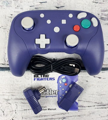 Retro Fighters BattlerGC Wireless Gamepad Purple - GameCube/Switch/Wii Used