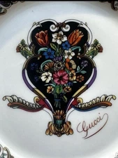 AUTHENTIC Vintage GUCCI Flora  Knight Porcelain Trinket Dish/Plate NEW
