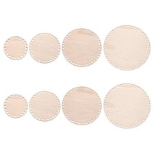 4"/6"/8"/10" Dia Crochet Basket Bottom, 8Pcs Round Blank Crochet Base, Brown