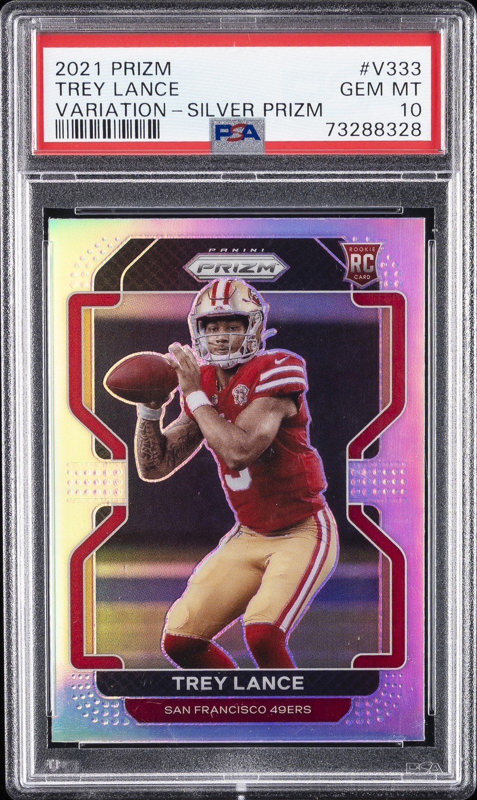 Trey Lance Panini Prizm #V333 Variation-Silver
