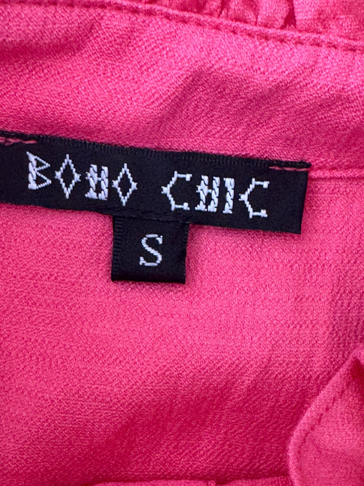 Boho Chic Button Back Pink Sheath Sleeveless Dres… - image 4