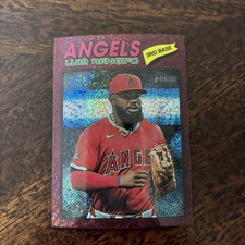 2026 Topps Heritage - Luis Rengifo - Burgundy Sparkle #149 - Los Angeles Angels