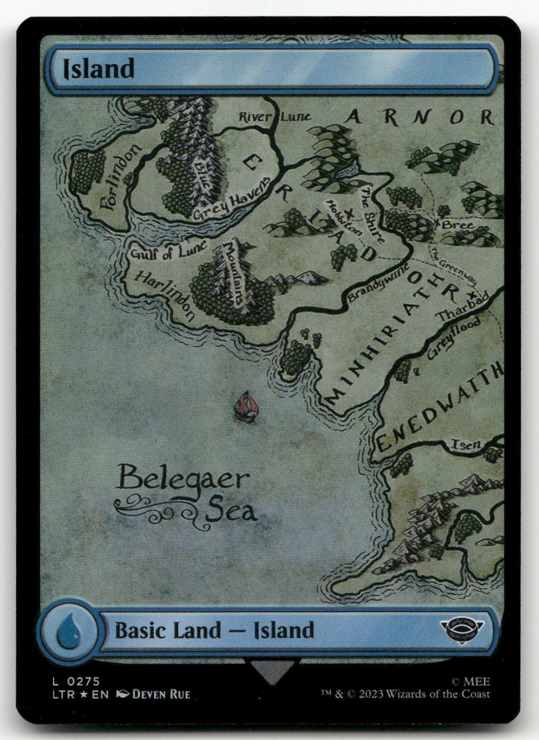 Island (0275) #275 (Foil) (NM) Lord of the Rings LTR Magic MTG