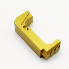 Extended Mag Release For GIock 43x 48 Aluminum Gold Anodized Finish