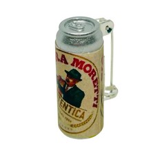 Handmade MORETTI LAGER CAN BADGE fab GIFT BAG miniature UNIQUE brooch PIN mini