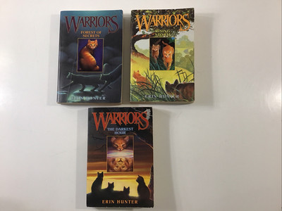 Warriors Series by Erin Hunter Lot of 3 Forest Secrets-Rising Storm-Darkest Hour
